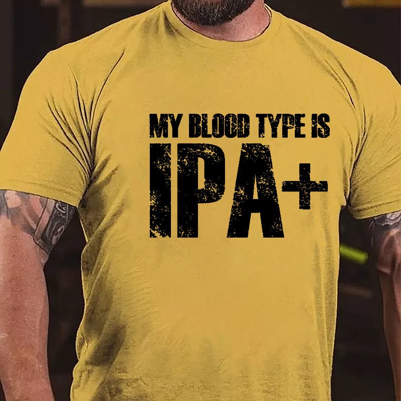 My Blood Type Is IPA+ Cotton T-shirt-Maturelion