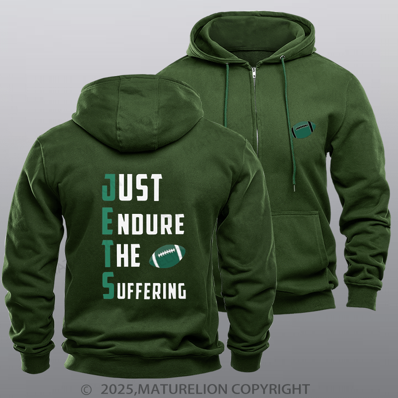 Maturelion Super Bowl Hoodie The Suffering Funny Fleece Zipper Hoodie
