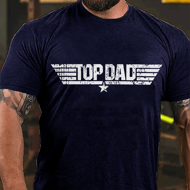 Top Dad Cotton T-Shirt (Free Customization)-Maturelion