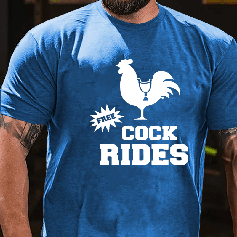 Free Cock Rides Cotton T-shirt-Maturelion