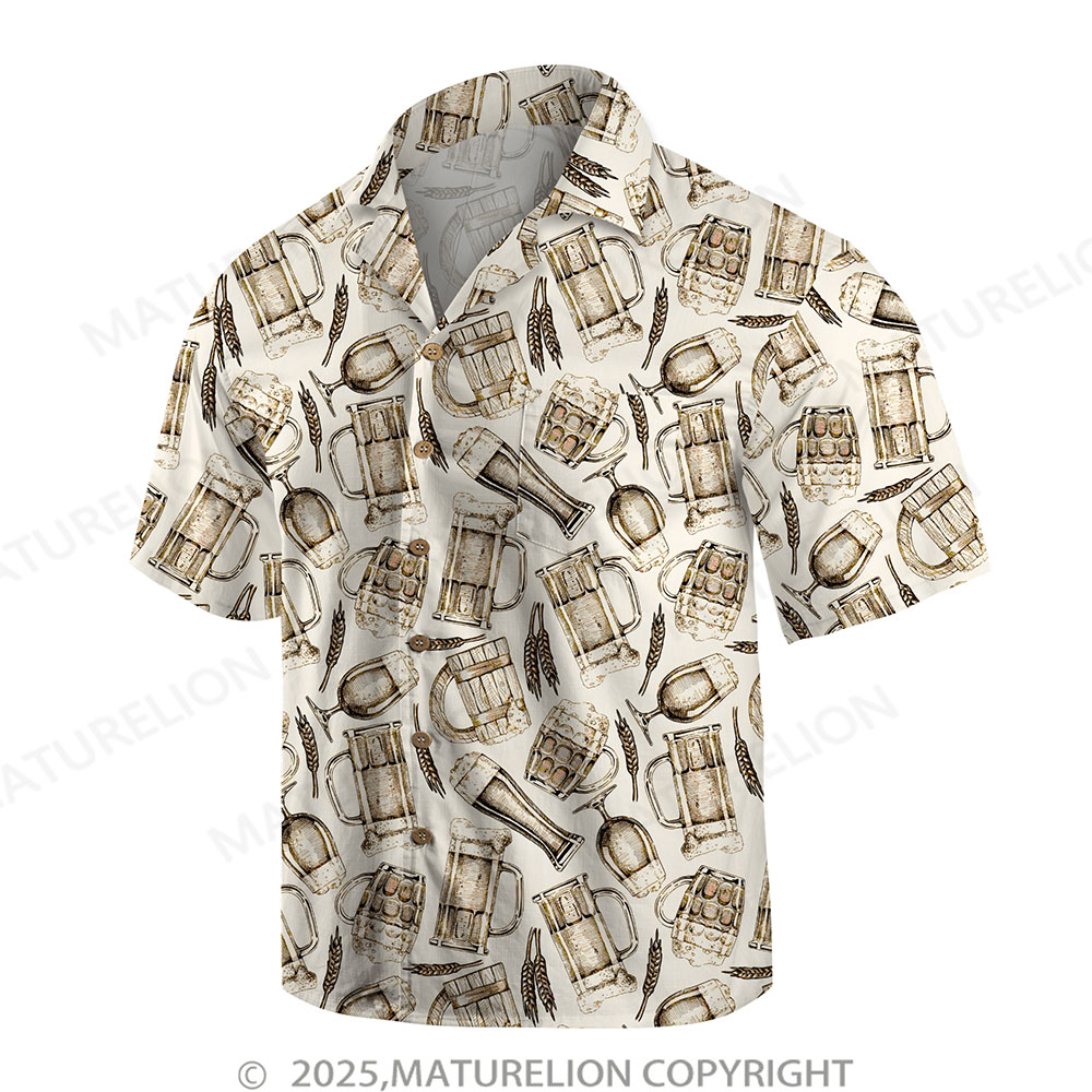 Maturelion Men's Hawaiian Shirt Surf Shack Hawaiian Shirt