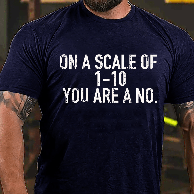On A Scale Of 1-10 You Are A No. Sarcastic Funny Cotton T-shirt-Maturelion