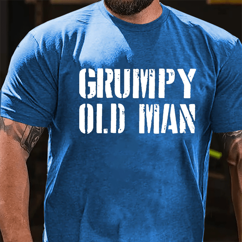 Grumpy Old Man Cotton T-shirt-Maturelion