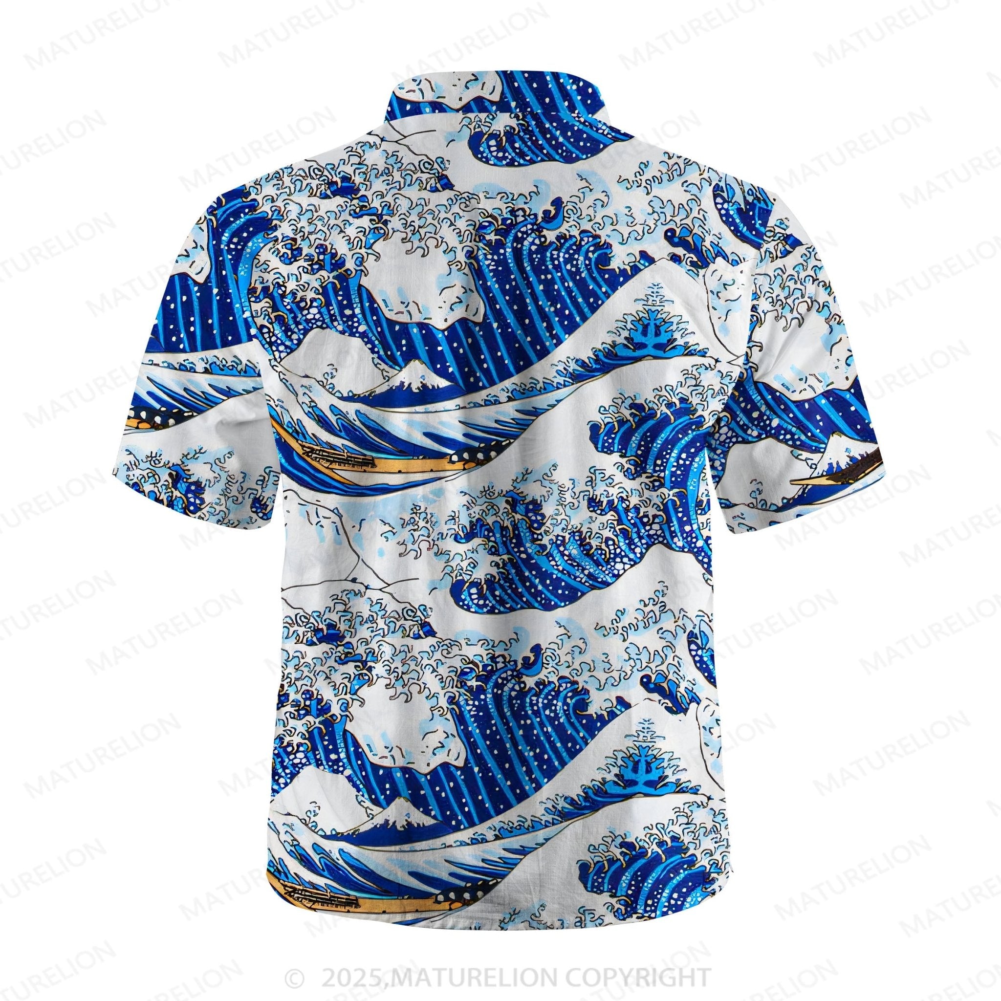 Maturelion Great Wave off Kanagawa Hawaiian Shirt