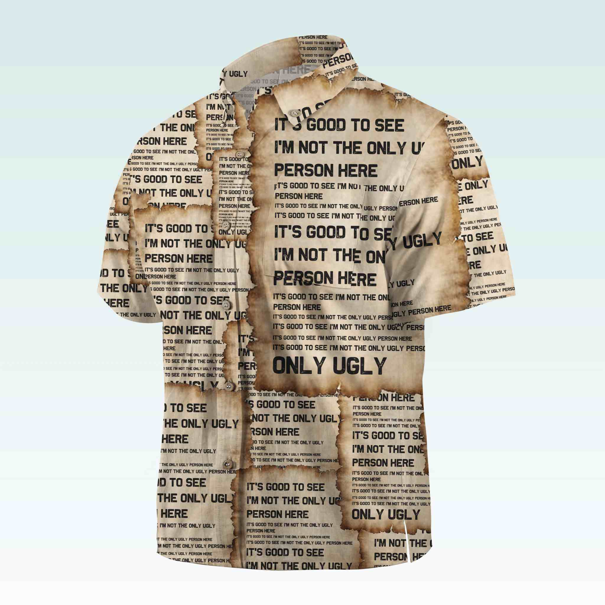 Maturelion Men's Button Pocket ShirtIt's Good To See I'm Not The Only Ugly Person Here Hawaiian Shirt