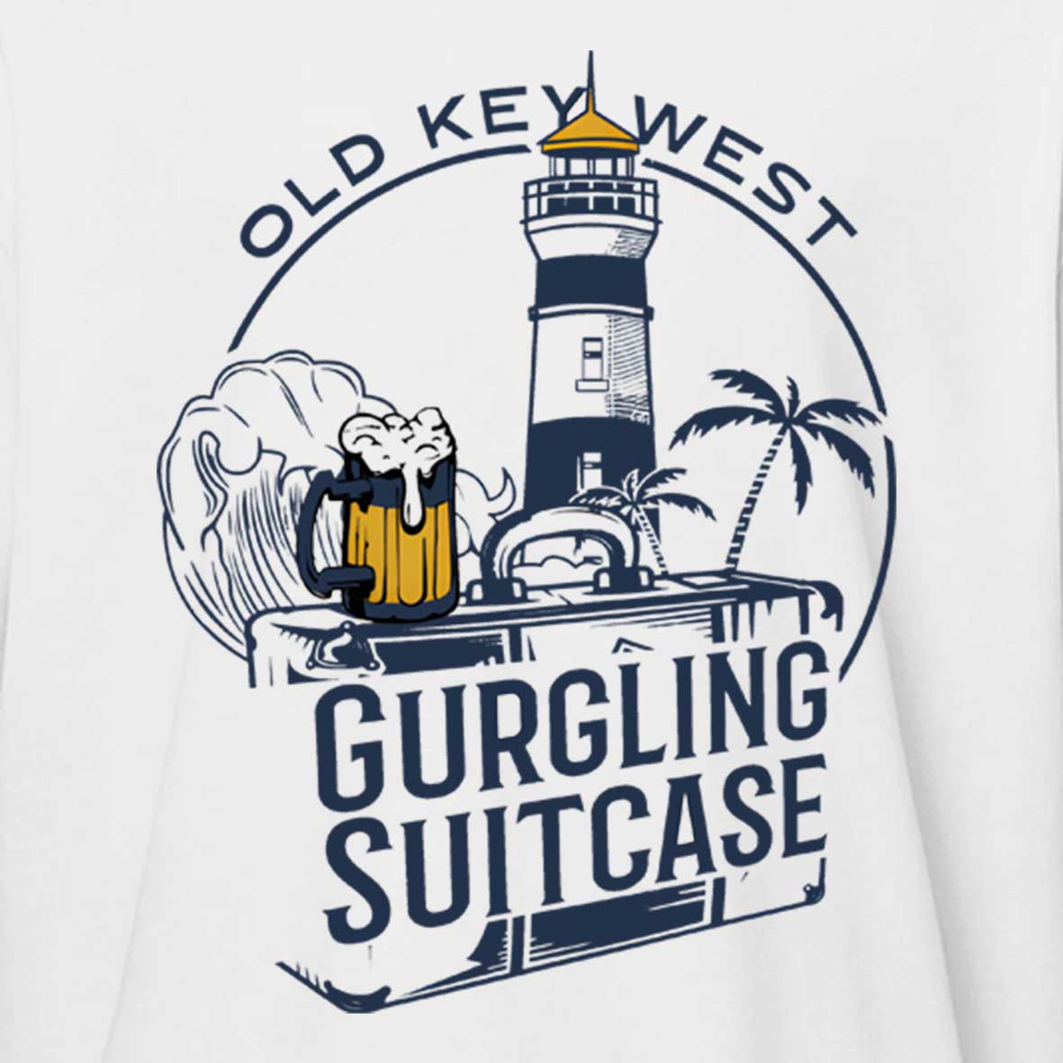 Maturelion Gurgling Suitcase Old Key West Orlando Resort Cotton T-shirt