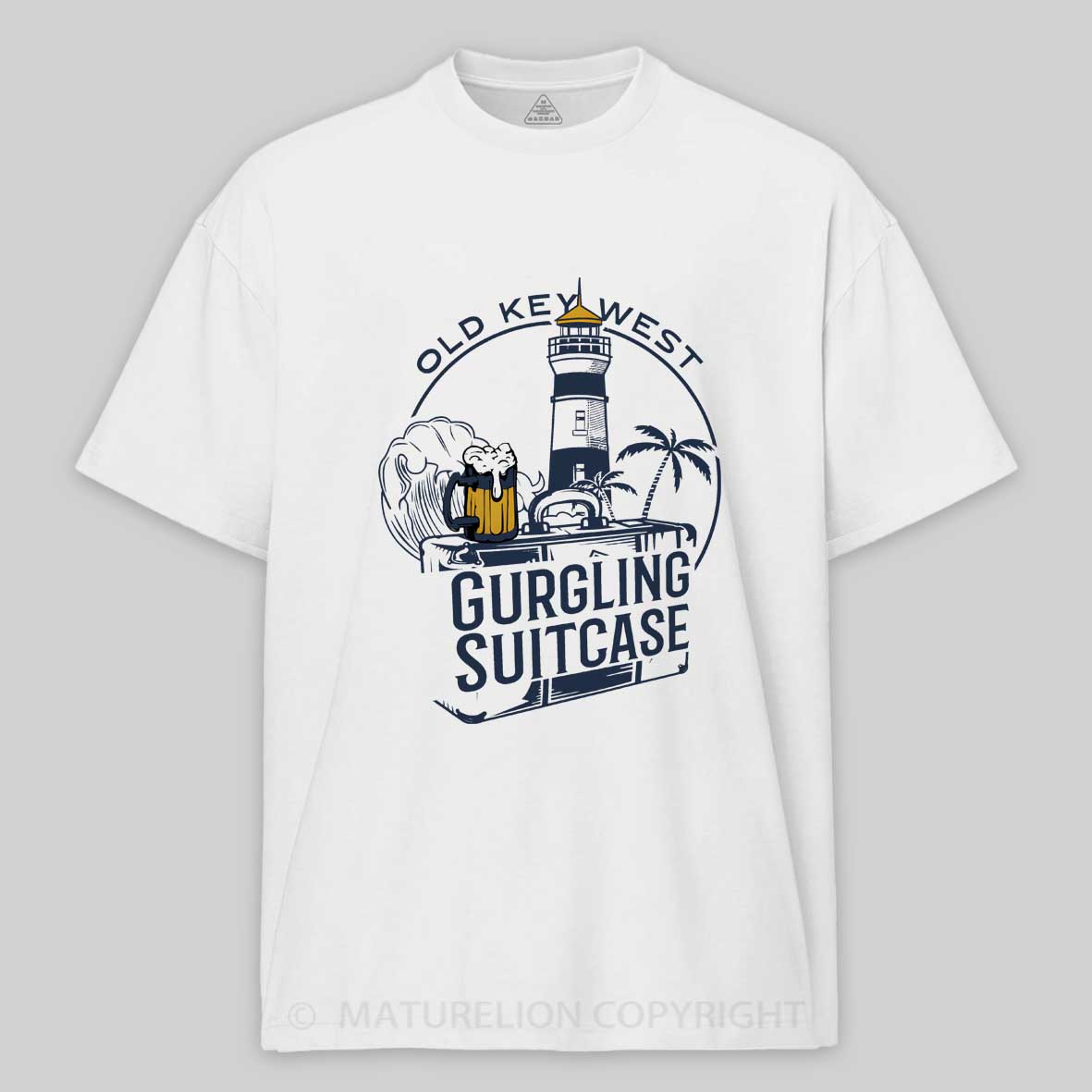 Maturelion Gurgling Suitcase Old Key West Orlando Resort Cotton T-shirt