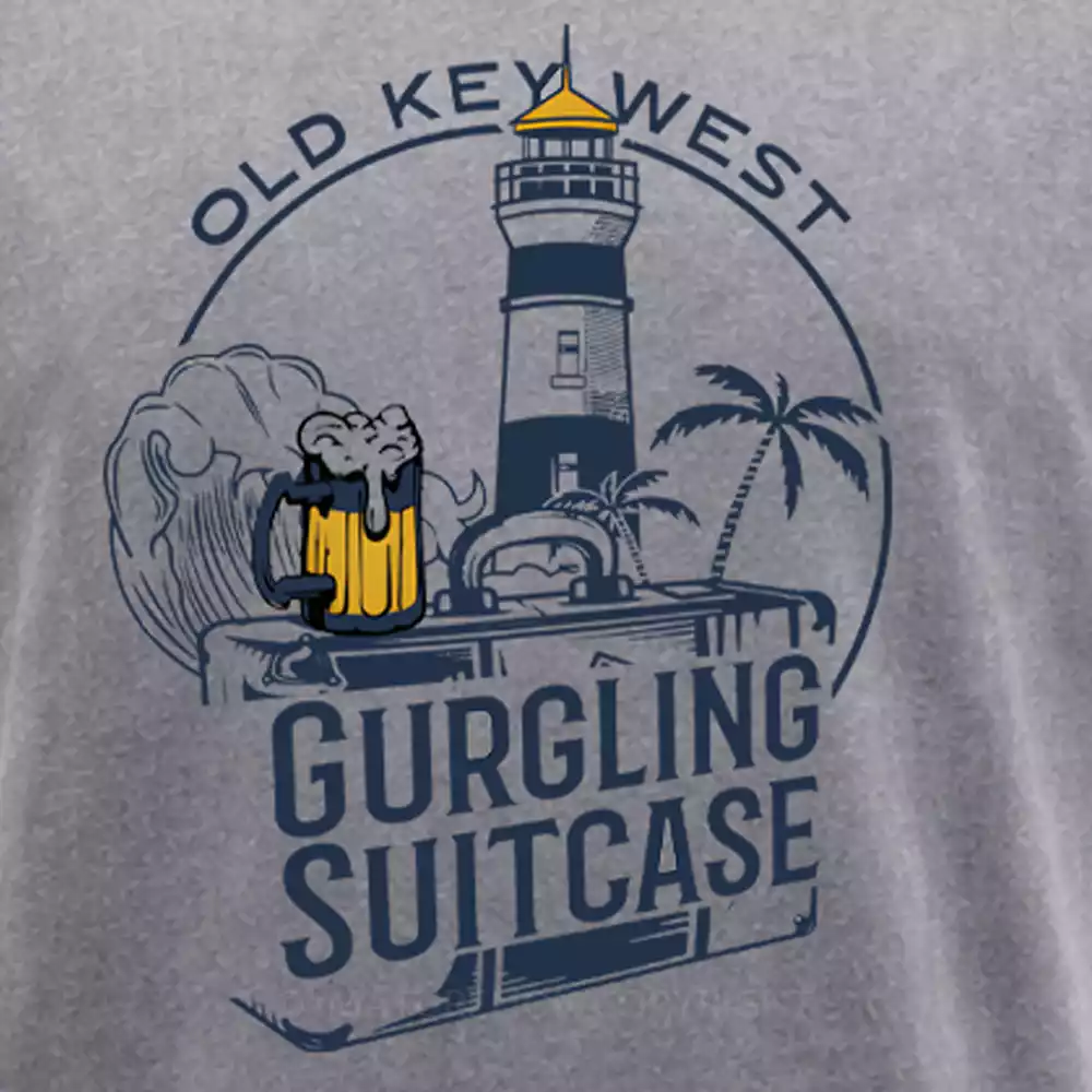 Maturelion Gurgling Suitcase Old Key West Orlando Resort Washed T-shirt