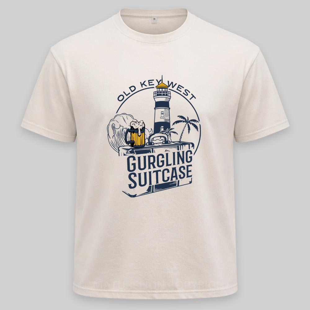 Maturelion Gurgling Suitcase Old Key West Orlando Resort Washed T-shirt