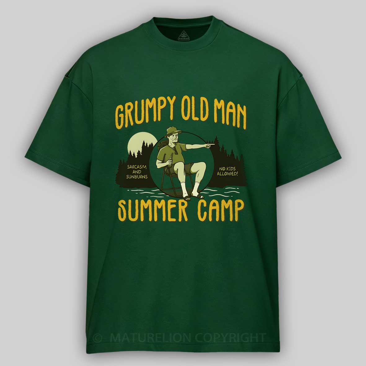 Maturelion Grumpy Old Man Summer Camp Cotton T-shirt