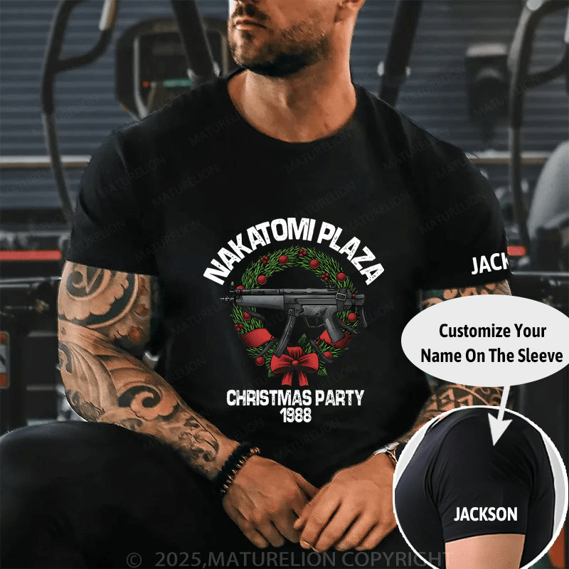 Maturelion Christmas T-Shirt Nakatomi Plaza Christmas Party 1988 T-shirt  (Free Customization)