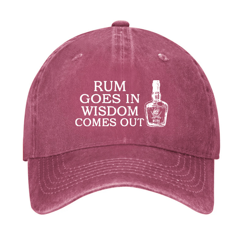 Rum Goes In Wisdom Comes Out Funny Cap-Maturelion