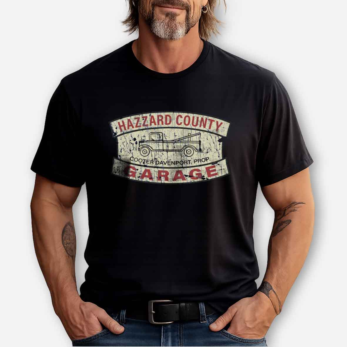 Maturelion Hazzard County Garage 1979 Cotton T-shirt