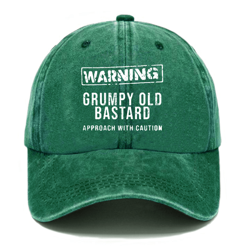 Warning Grumpy Old Bastard Approach With Caution Funny Saying Cap-Maturelion