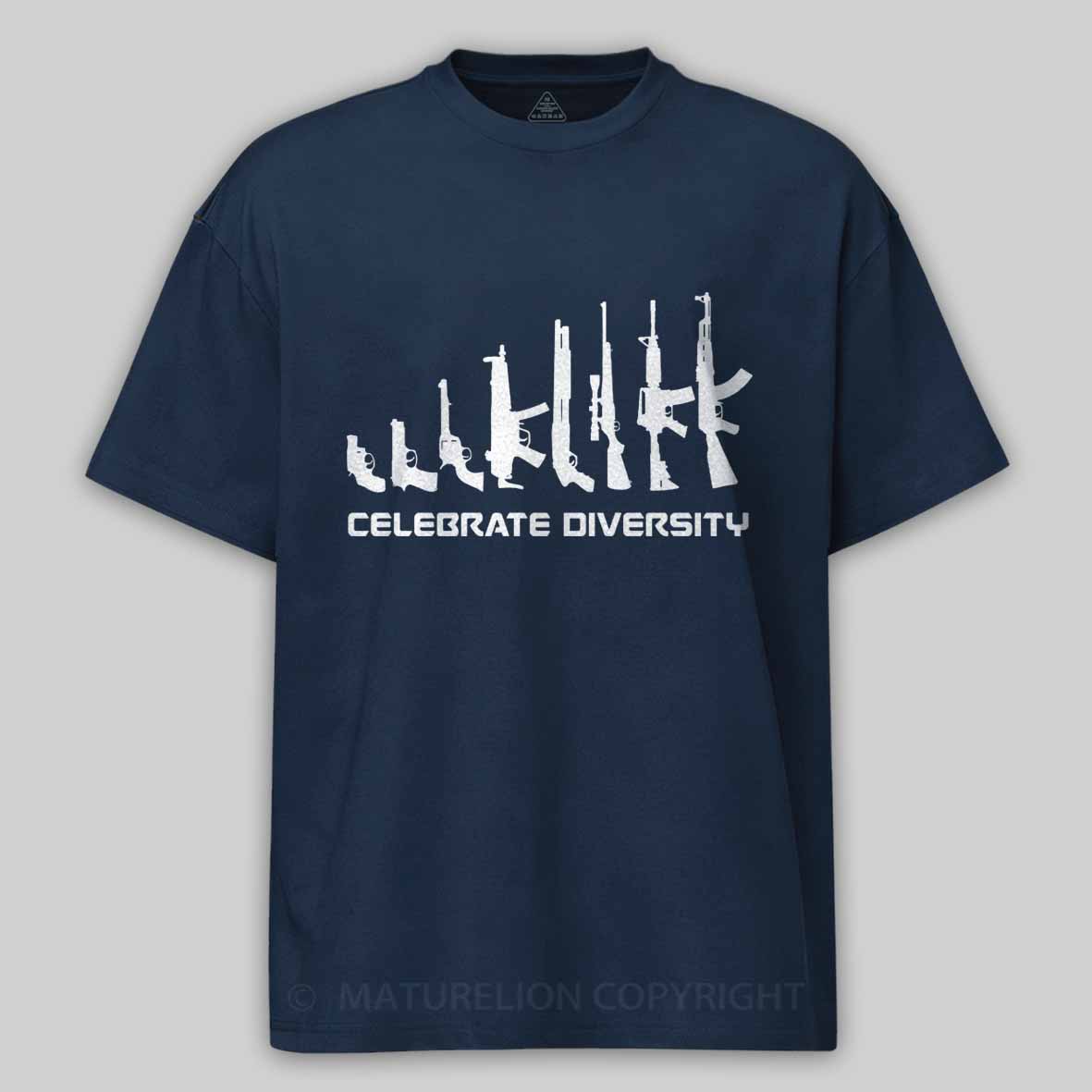 Maturelion Men's T-Shirt Celebrate Diversity Cotton T-Shirt