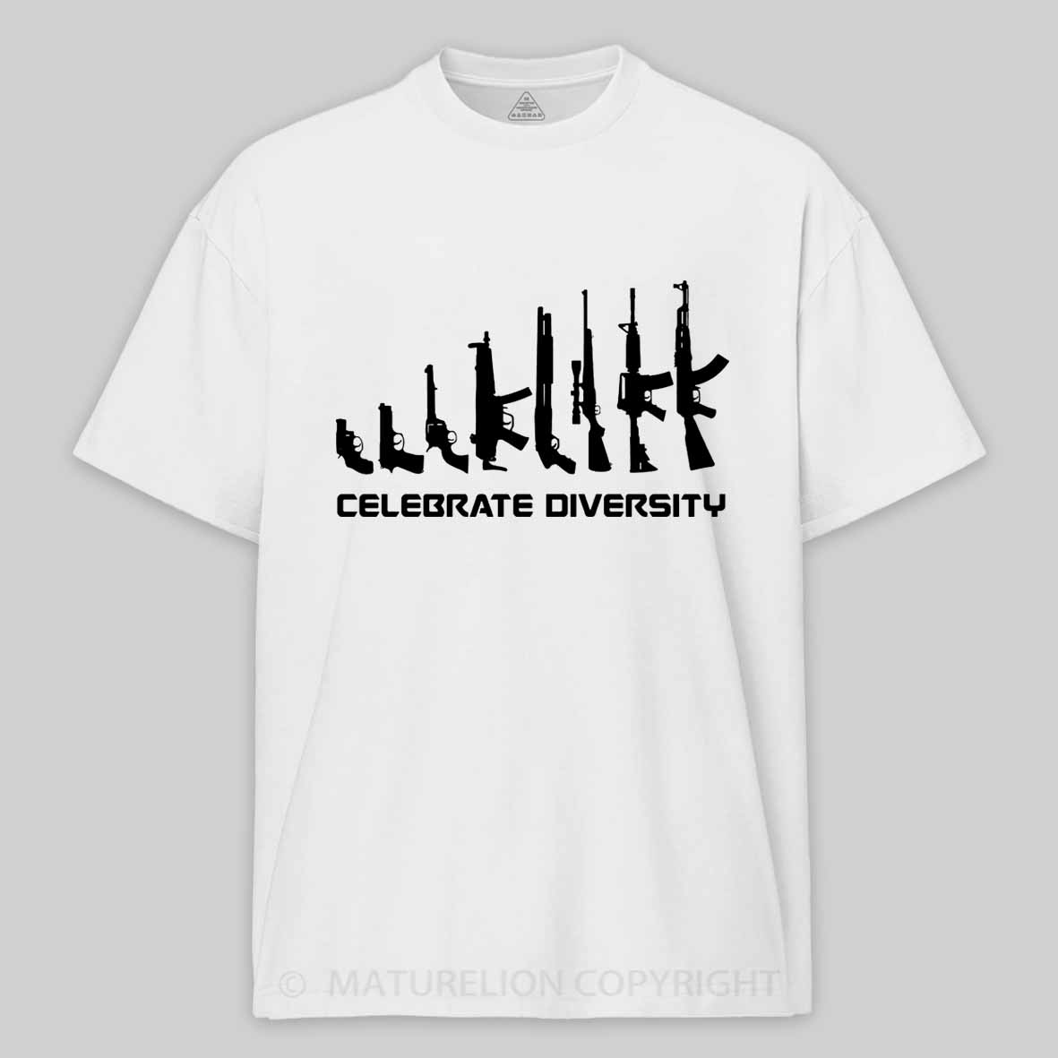 Maturelion Men's T-Shirt Celebrate Diversity Cotton T-Shirt