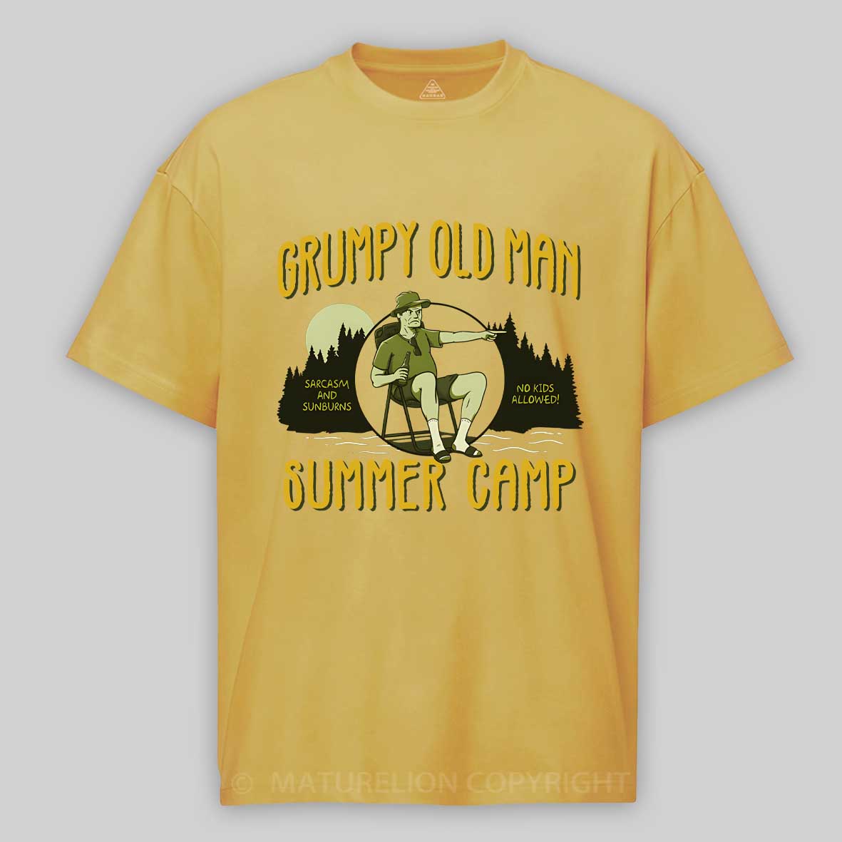 Maturelion Grumpy Old Man Summer Camp Cotton T-shirt