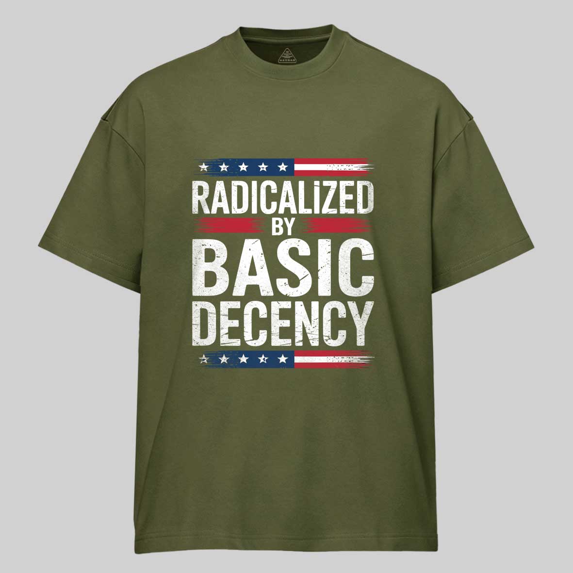 Maturelion Radicalized By Basic Decency Funny Social Democracy Cotton T-shirt
