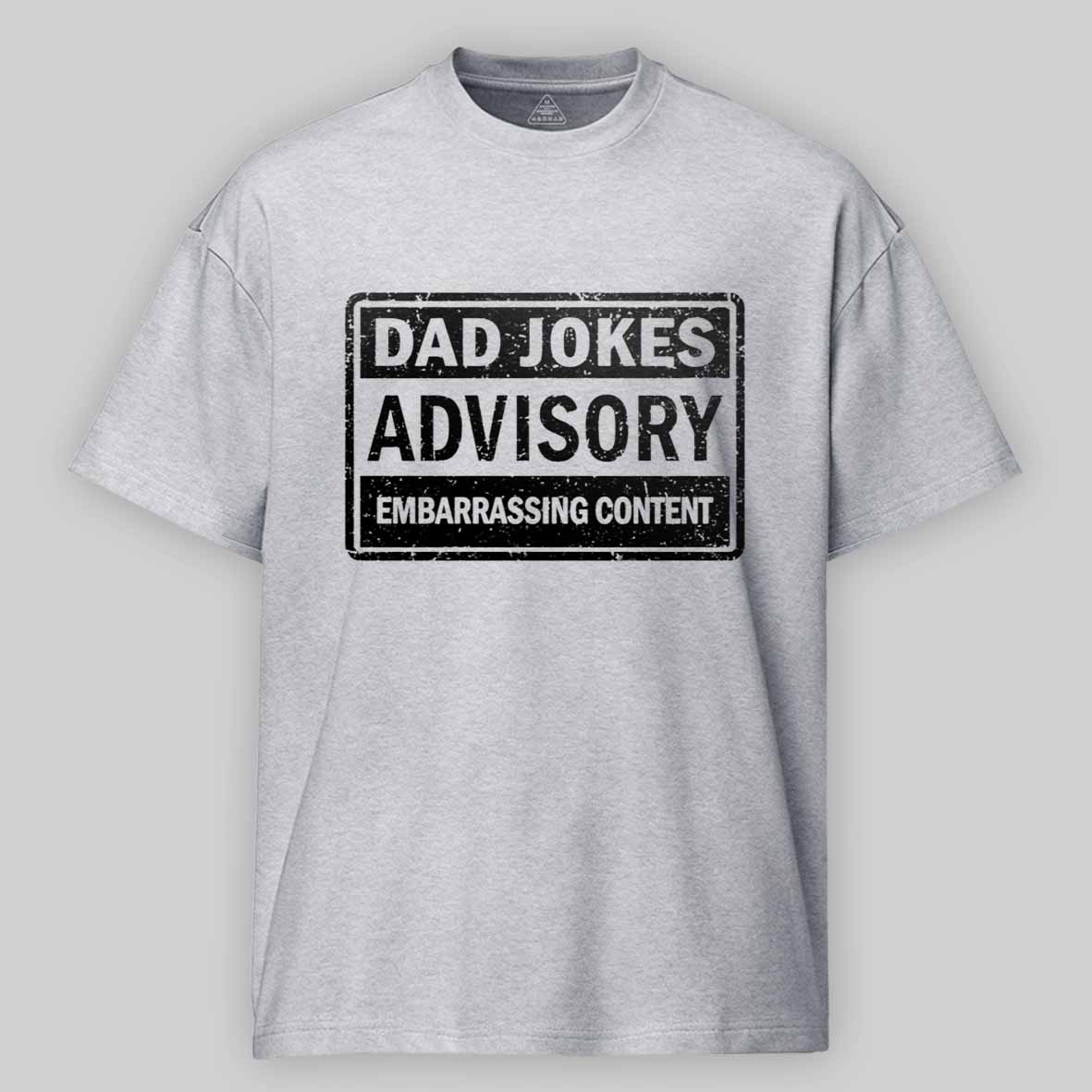 Maturelion Dad Jokes Advisory Cotton T-shirt