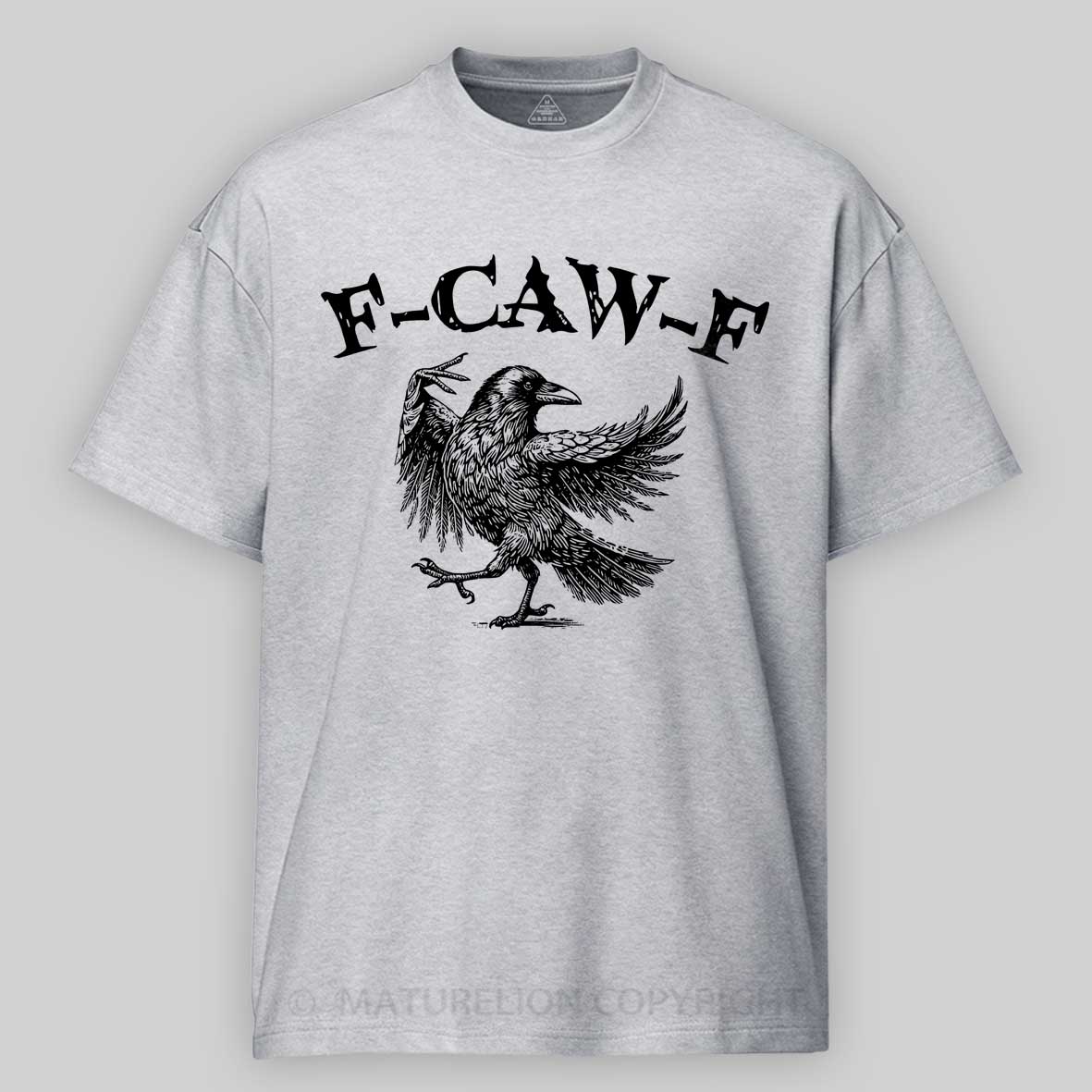 Maturelion Men's T-Shirt F-Caw-F Cotton T-Shirt