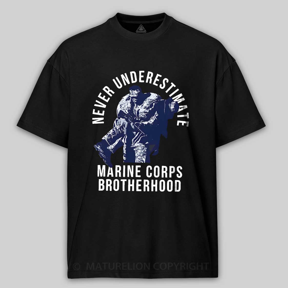 Maturelion Men's T-Shirt Never Underestimate Brotherhood Cotton T-Shirt