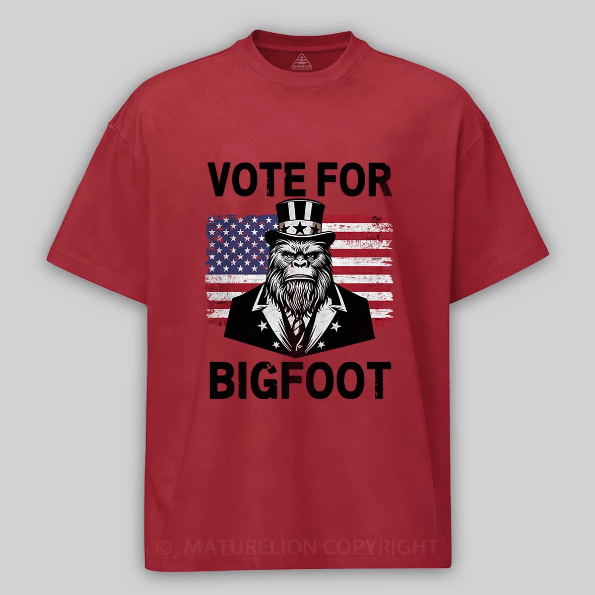 Maturelion Vote For Bigfoot Cotton T-Shirt