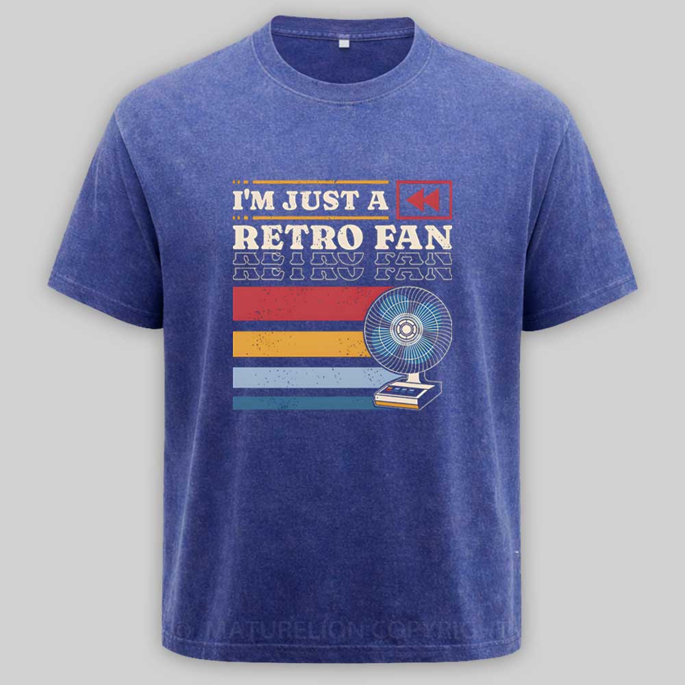 Maturelion I'm Just a Retro Fan Washed T-shirt