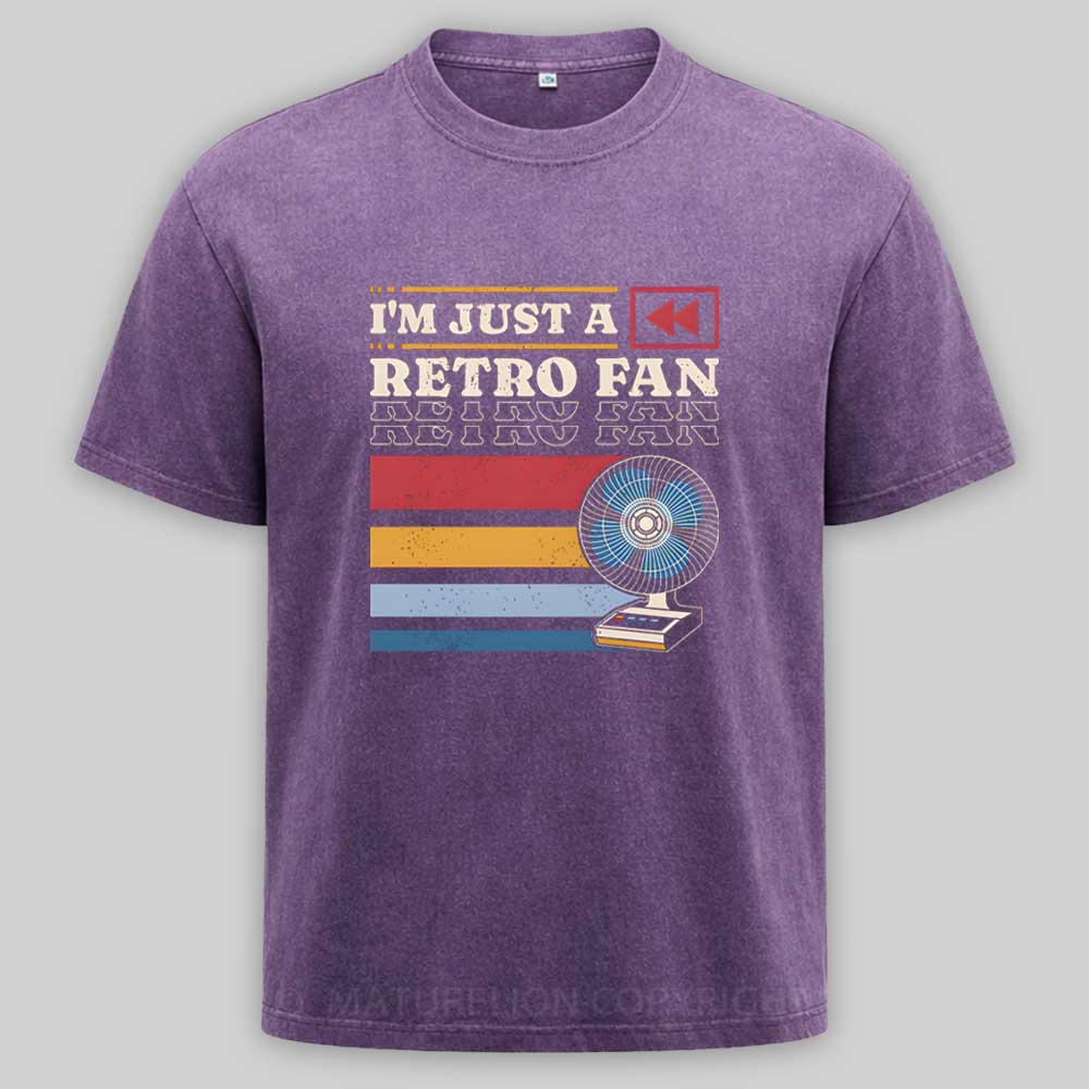 Maturelion I'm Just a Retro Fan Washed T-shirt