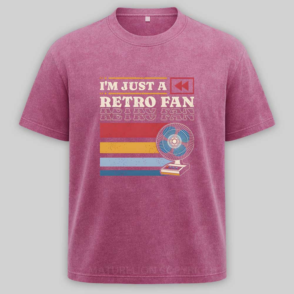 Maturelion I'm Just a Retro Fan Washed T-shirt