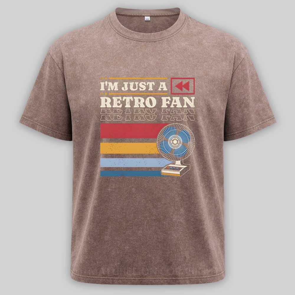Maturelion I'm Just a Retro Fan Washed T-shirt