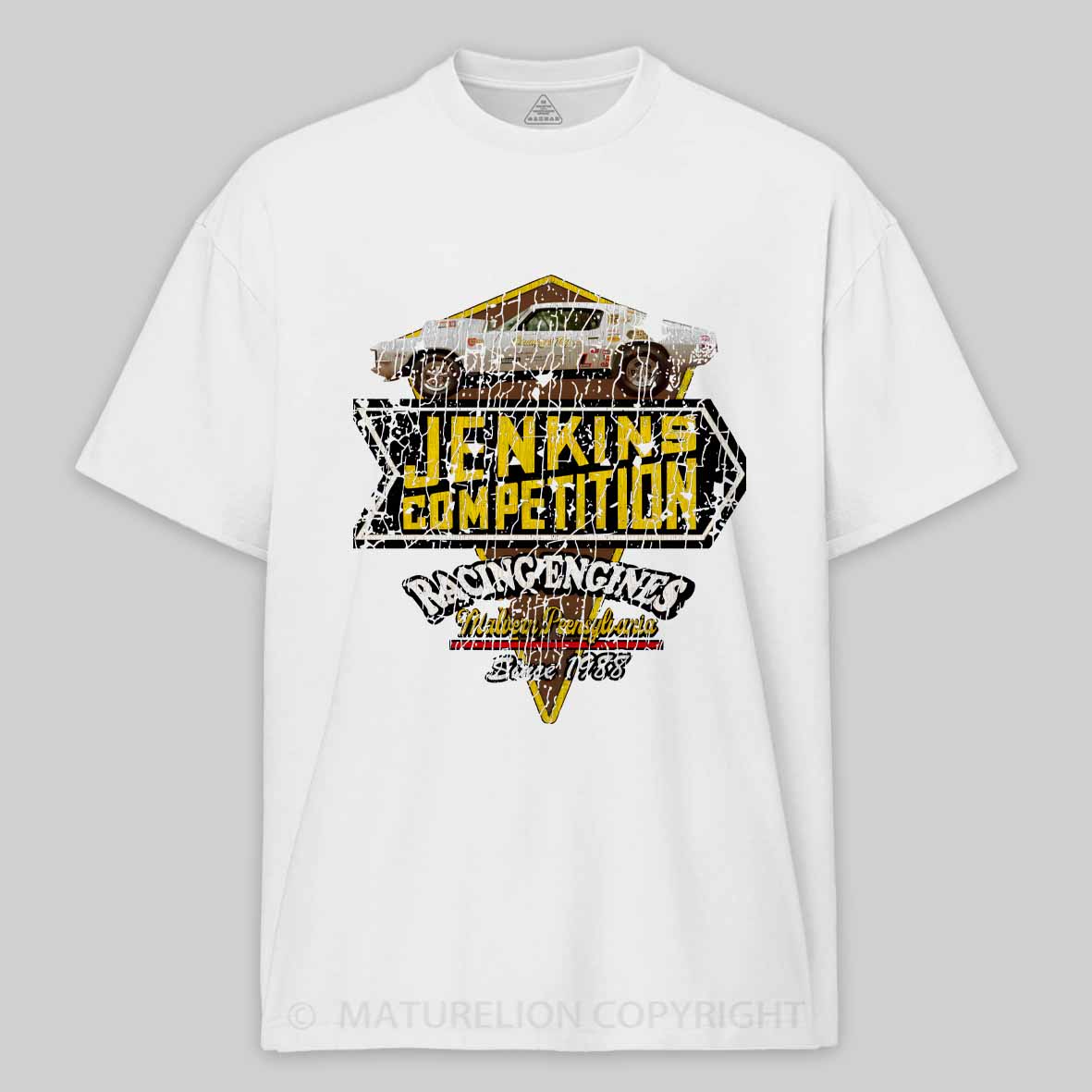 Maturelion JENKINS COMPETITION RACING ENGINES // 1955 VINTAGE Cotton T-shirt