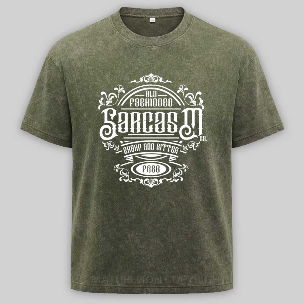 Maturelion Old Fashioned Sarcasm Washed T-shirt