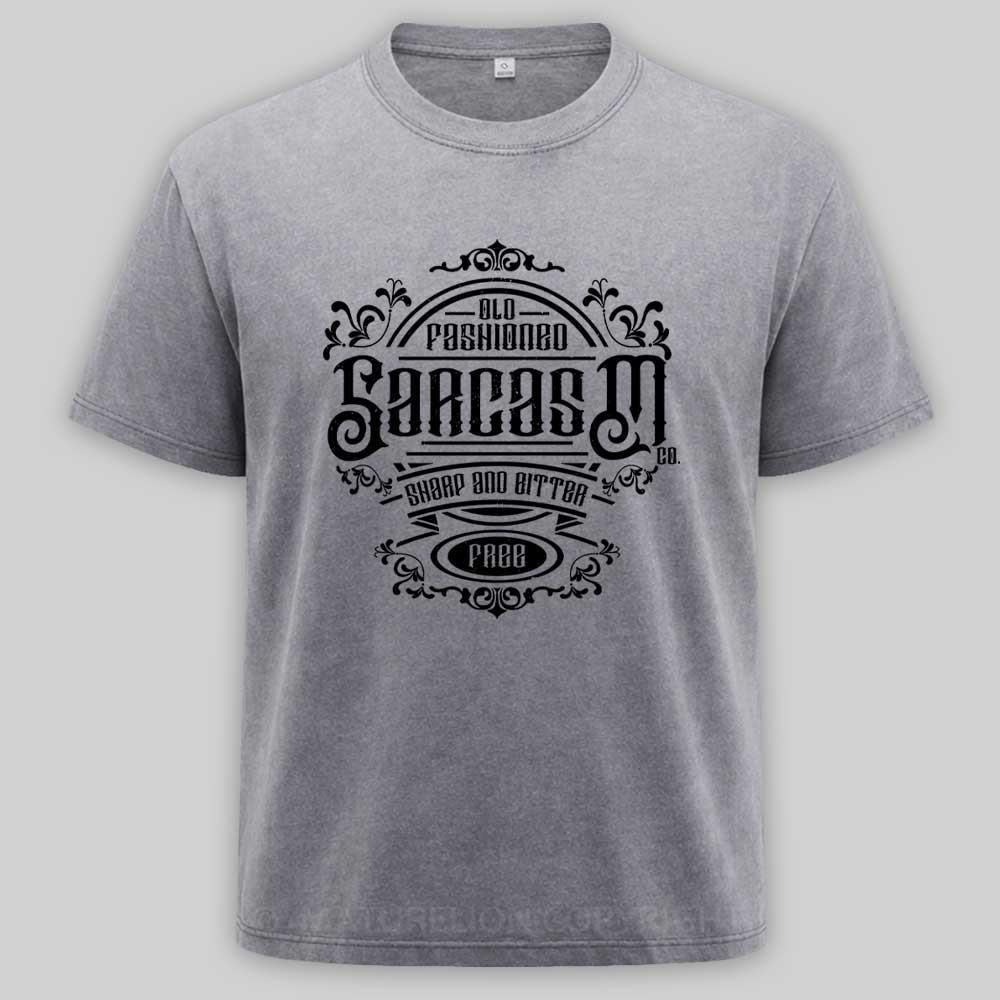 Maturelion Old Fashioned Sarcasm Washed T-shirt