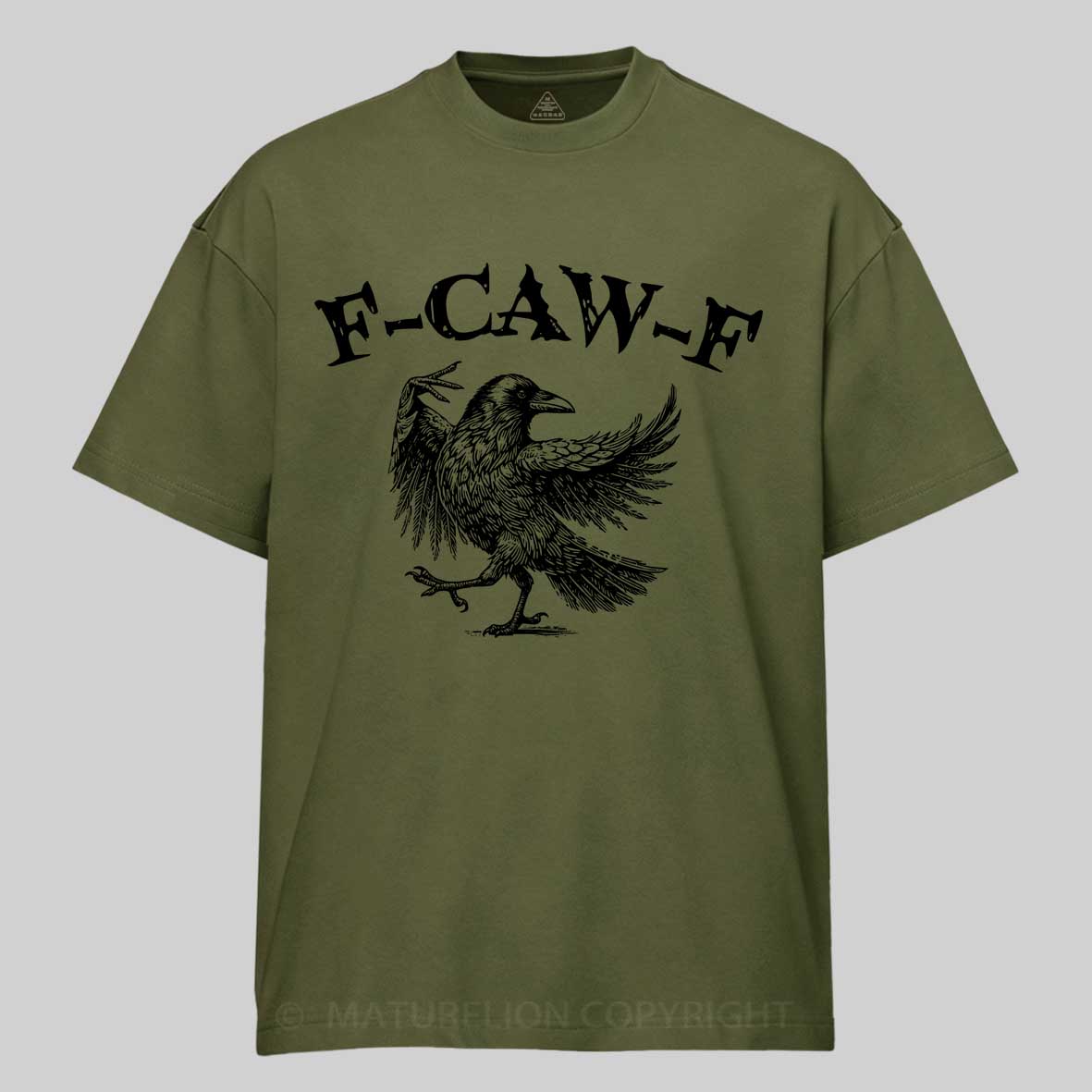 Maturelion Men's T-Shirt F-Caw-F Cotton T-Shirt