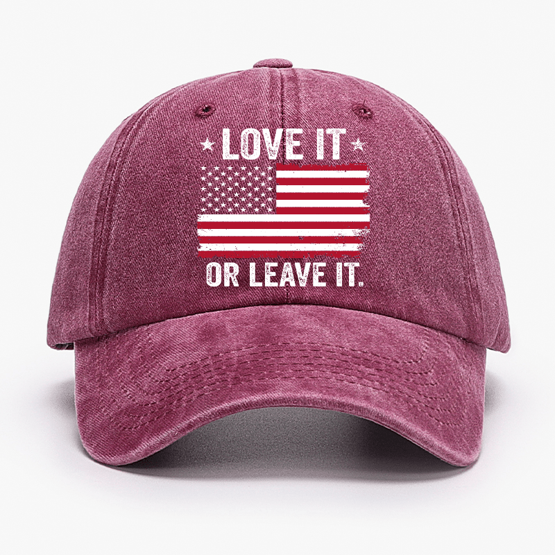 Men'S Love It Or Leave It USA Flag Cap-Maturelion