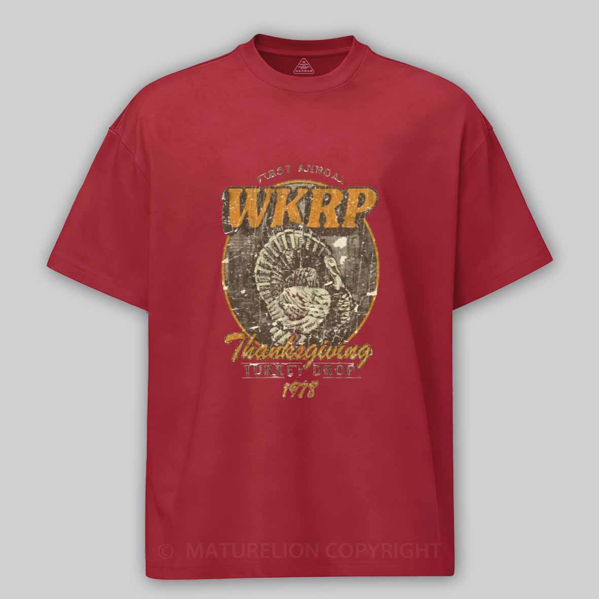 Maturelion WKRP Turkey Drop 1978 Cotton T-shirt