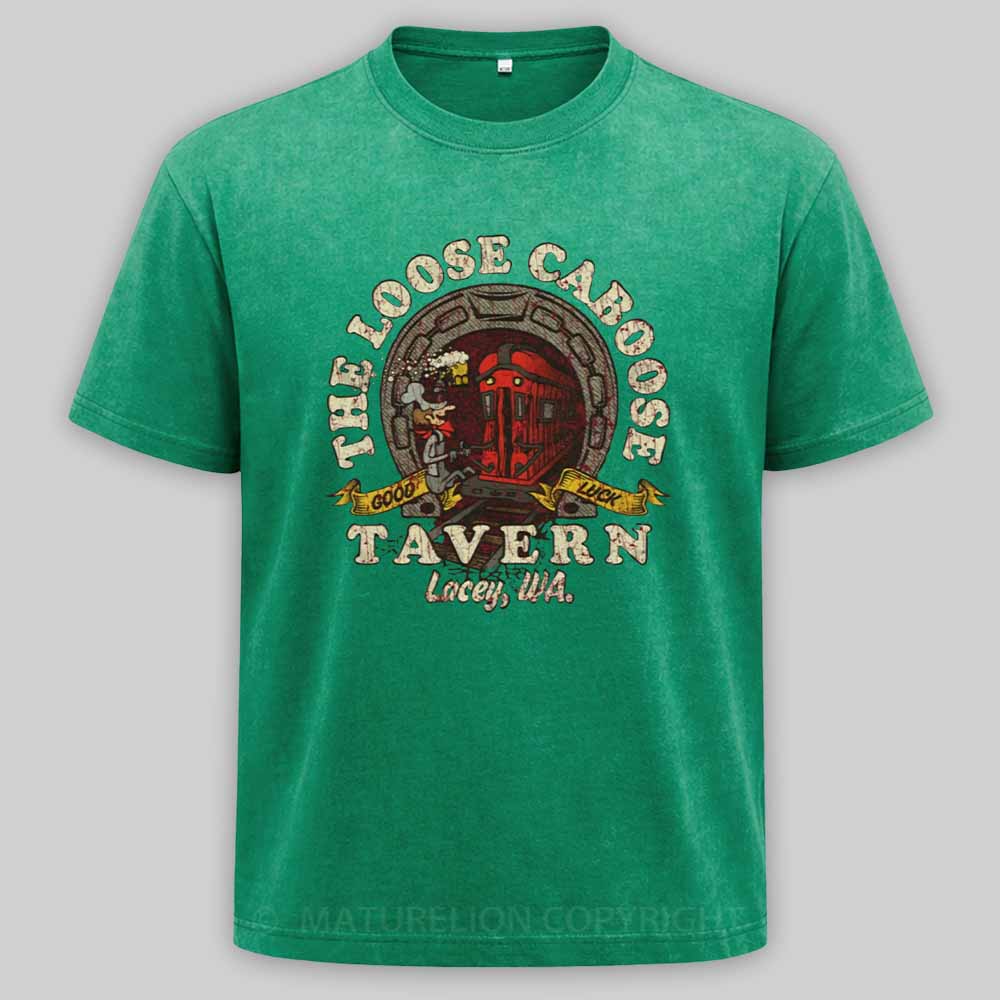 Maturelion The Loose Caboose Tavern 1967 Washed T-shirt