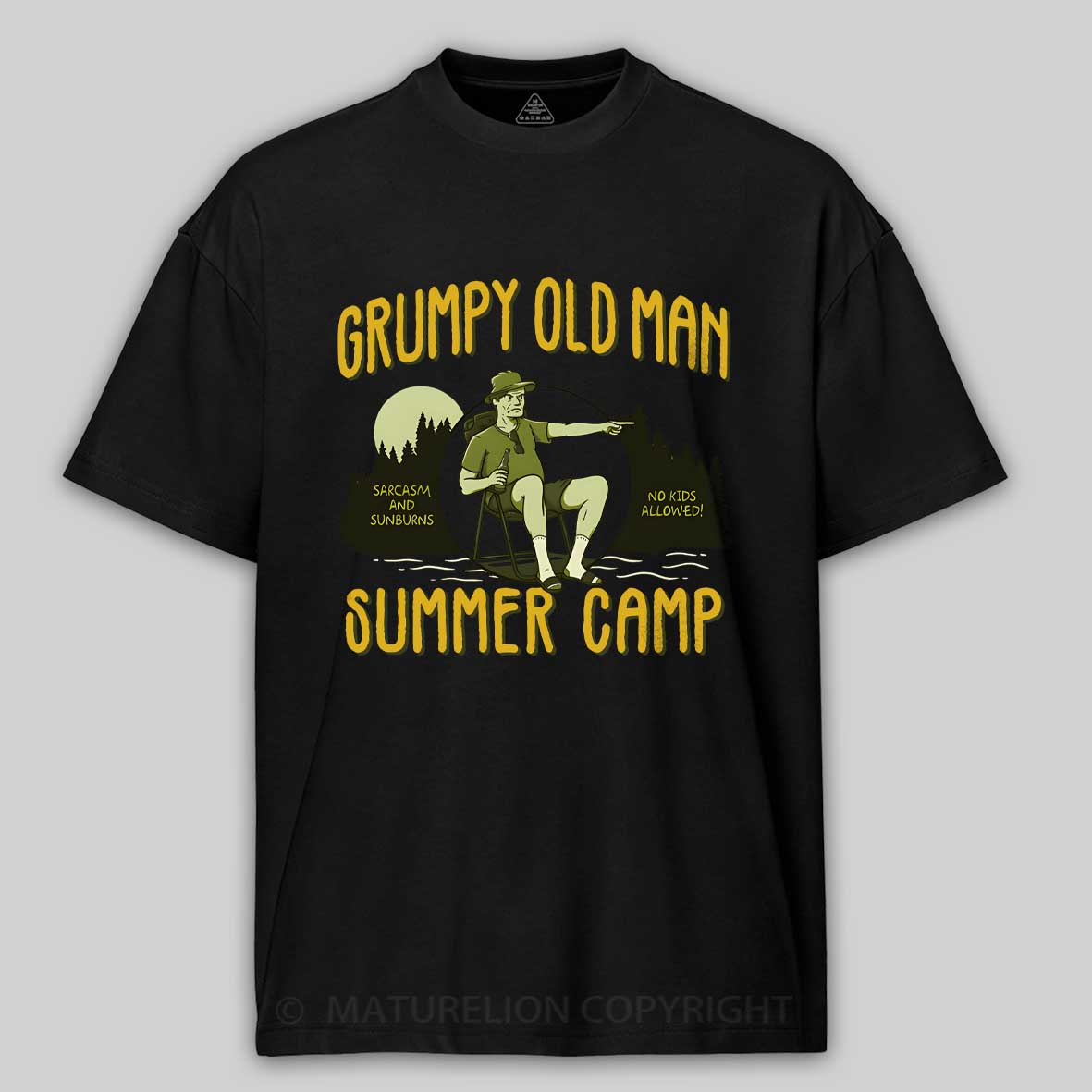 Maturelion Grumpy Old Man Summer Camp Cotton T-shirt