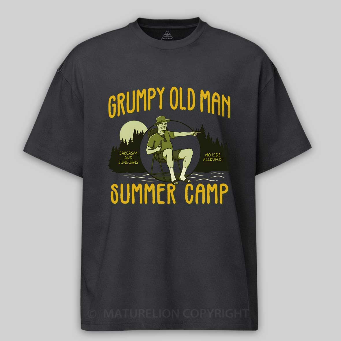 Maturelion Grumpy Old Man Summer Camp Cotton T-shirt