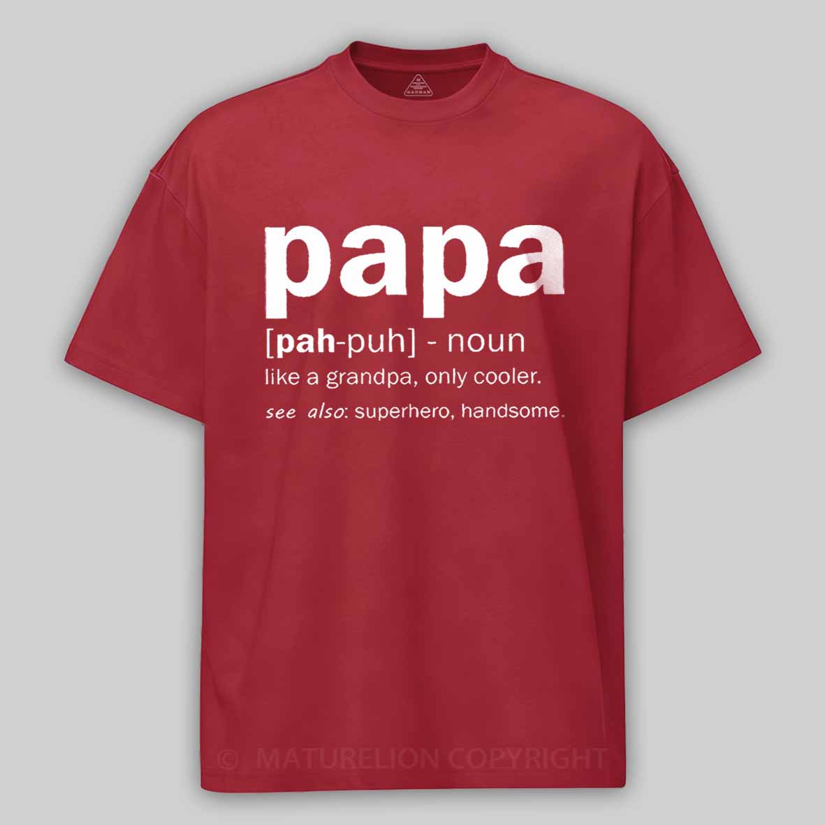 Maturelion Men's T-Shirt Papa Like A Grandpa,Only Cool T-Shirt