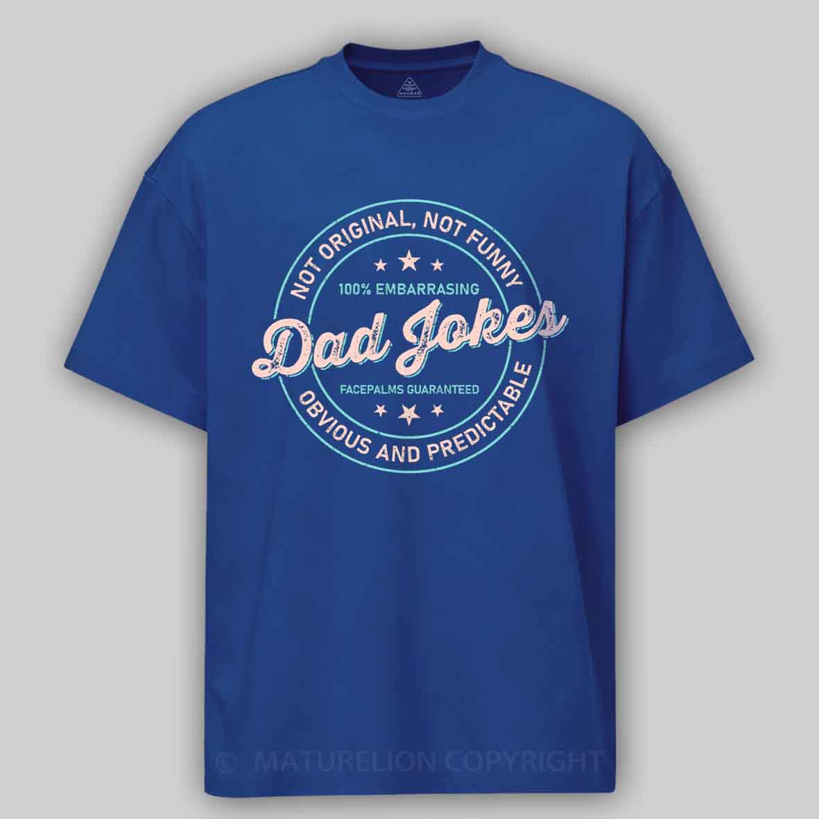 Maturelion Vintage Dad Jokes Cotton T-shirt