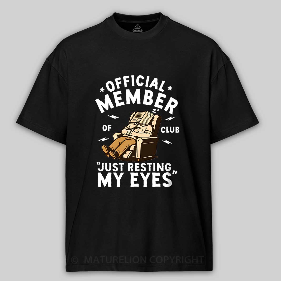 Maturelion Men's T-shirt Just Resting My Eyes Cotton T-shirt