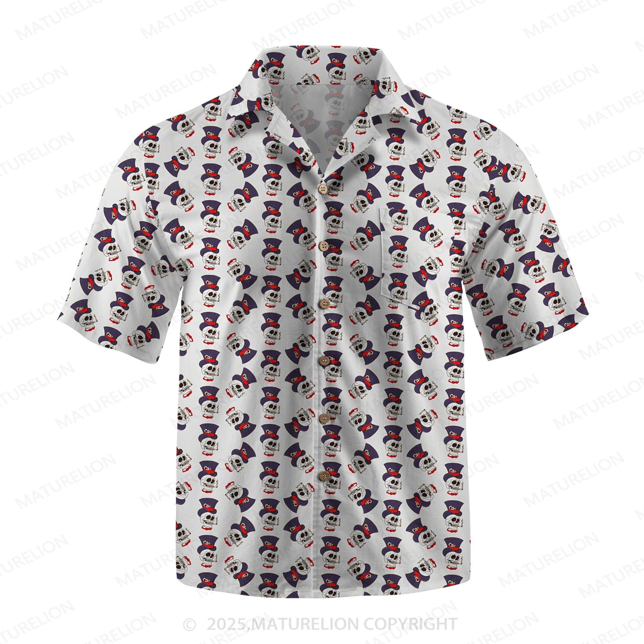 Maturelion Men's Hawaiian Shirt Ocean Sunset Hawaiian Shirt