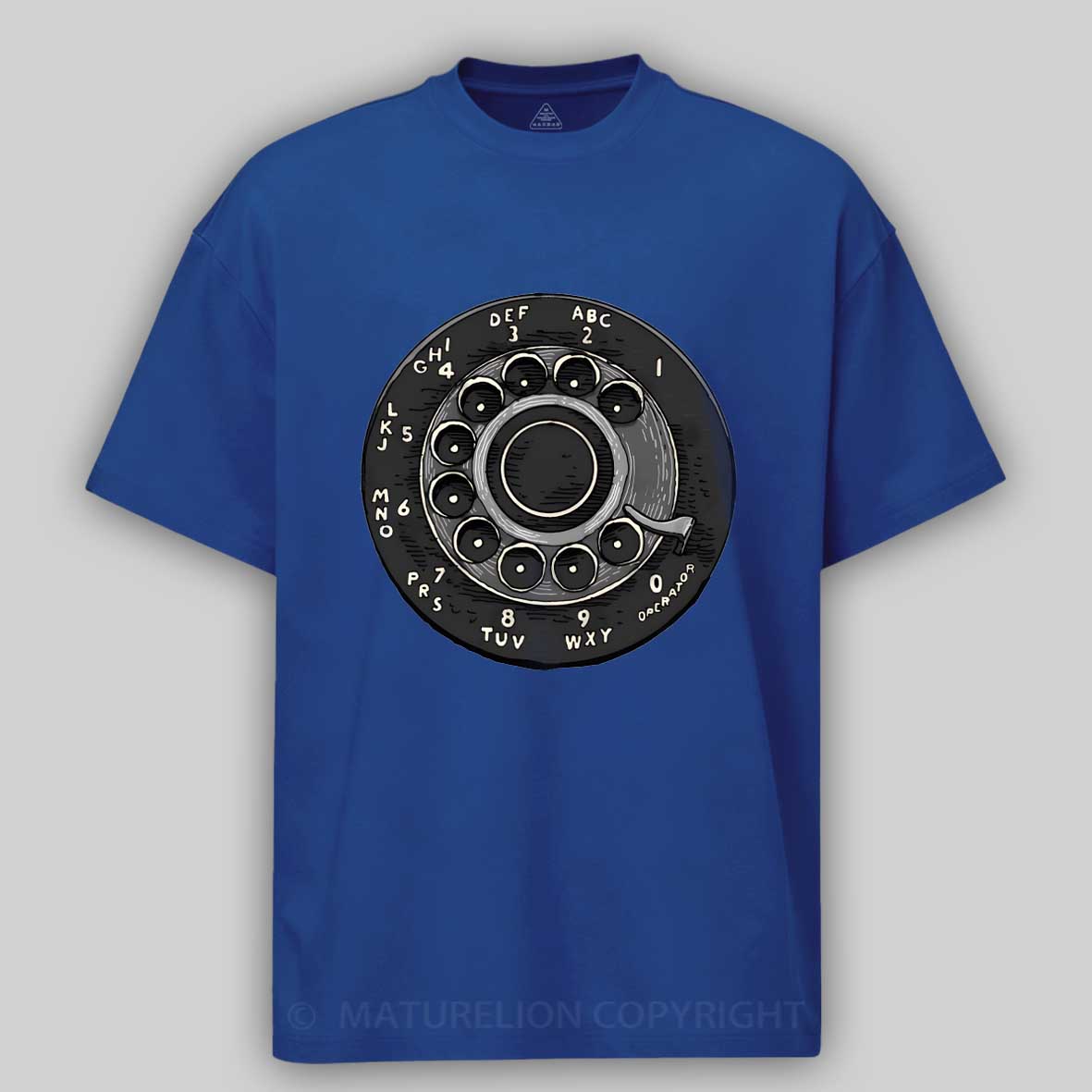 Maturelion Retro Rotary Dial Phone Cotton T-shirt