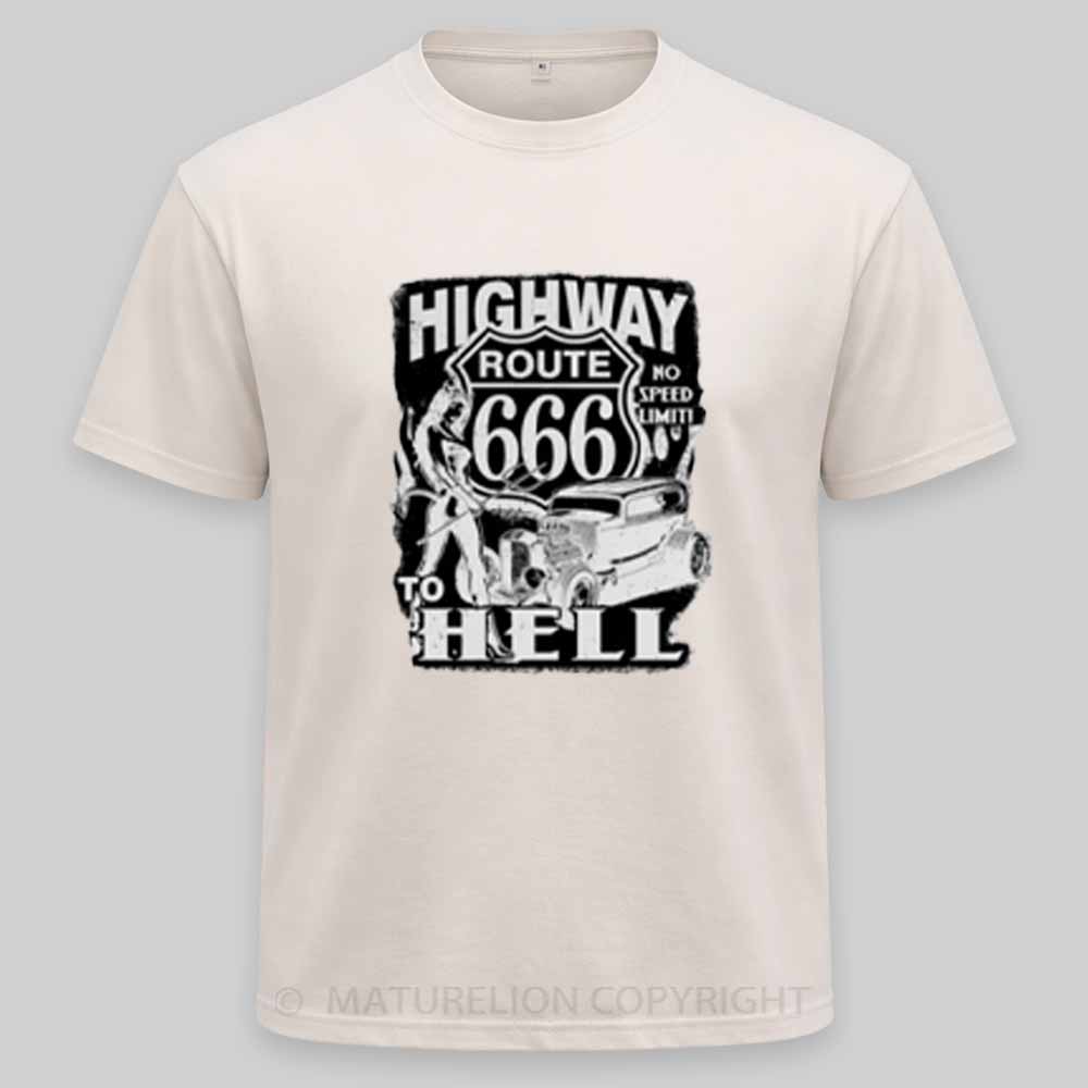 Maturelion Route 666 - Highway to hell Washed T-shirt