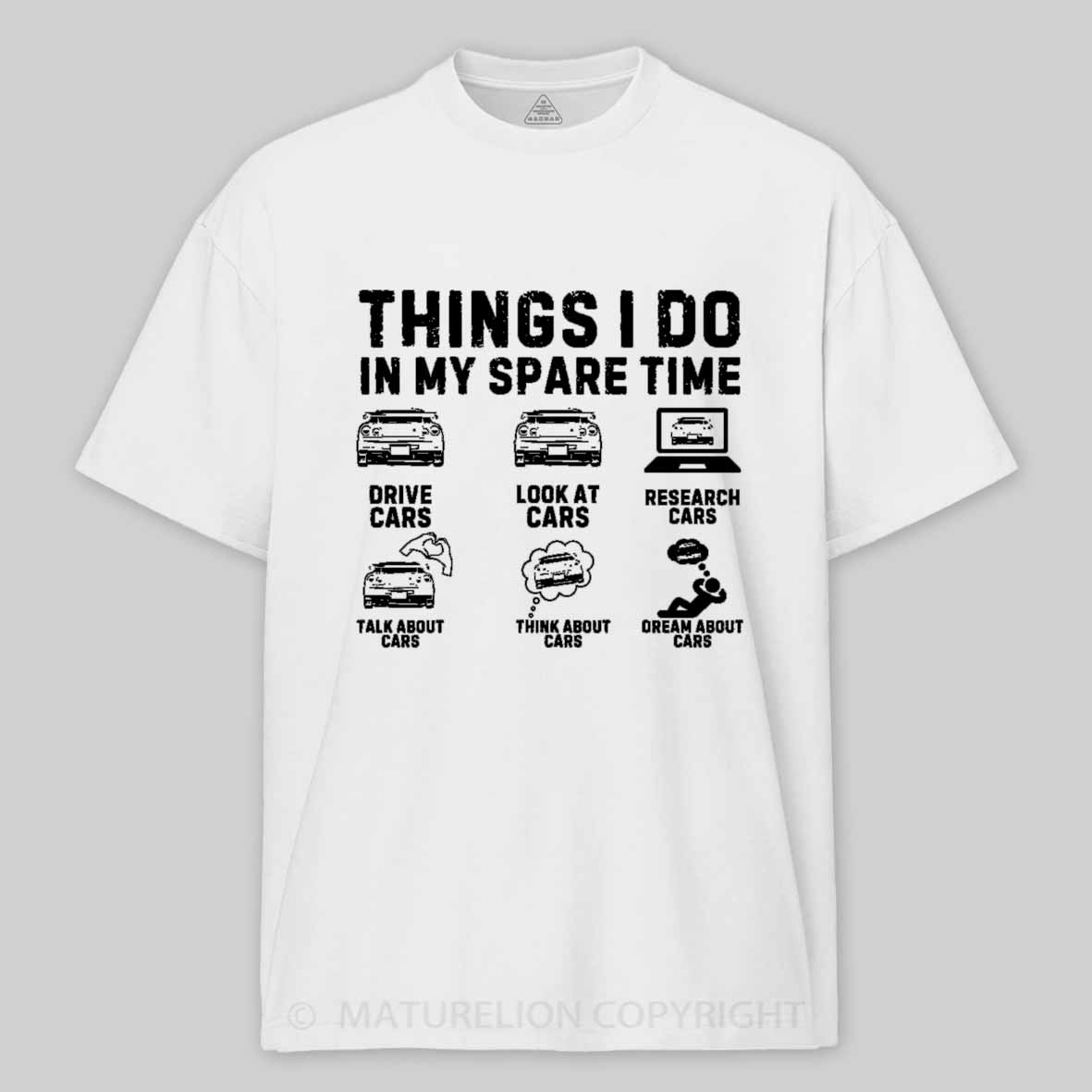 Maturelion Funny Car Lover Enthusiast Cotton T-shirt