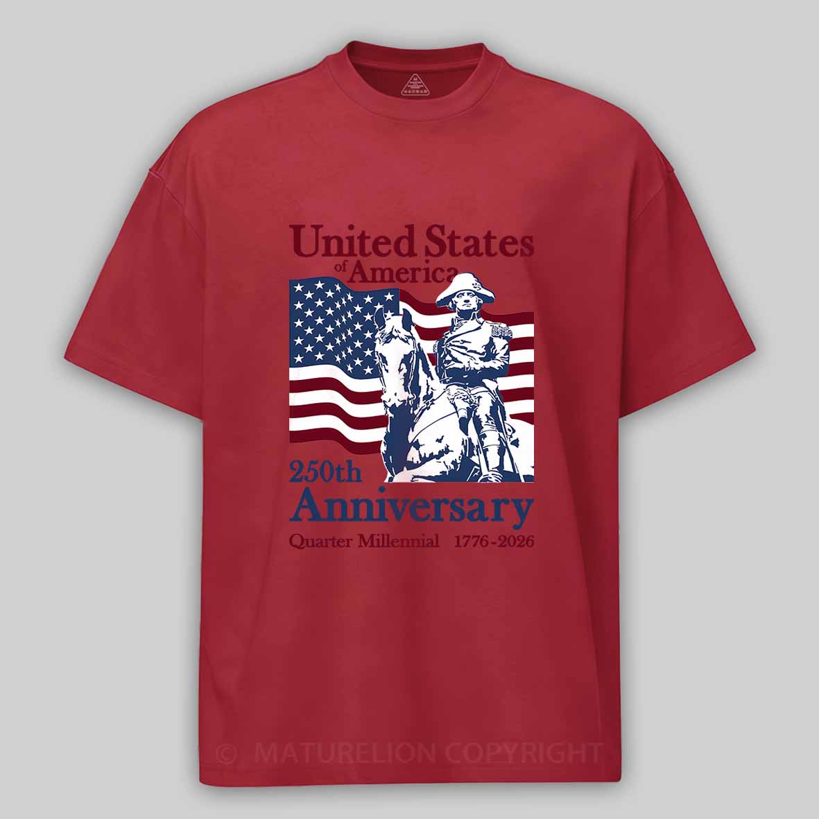 Maturelion Men's T-Shirt United States of America Cotton T-Shirt