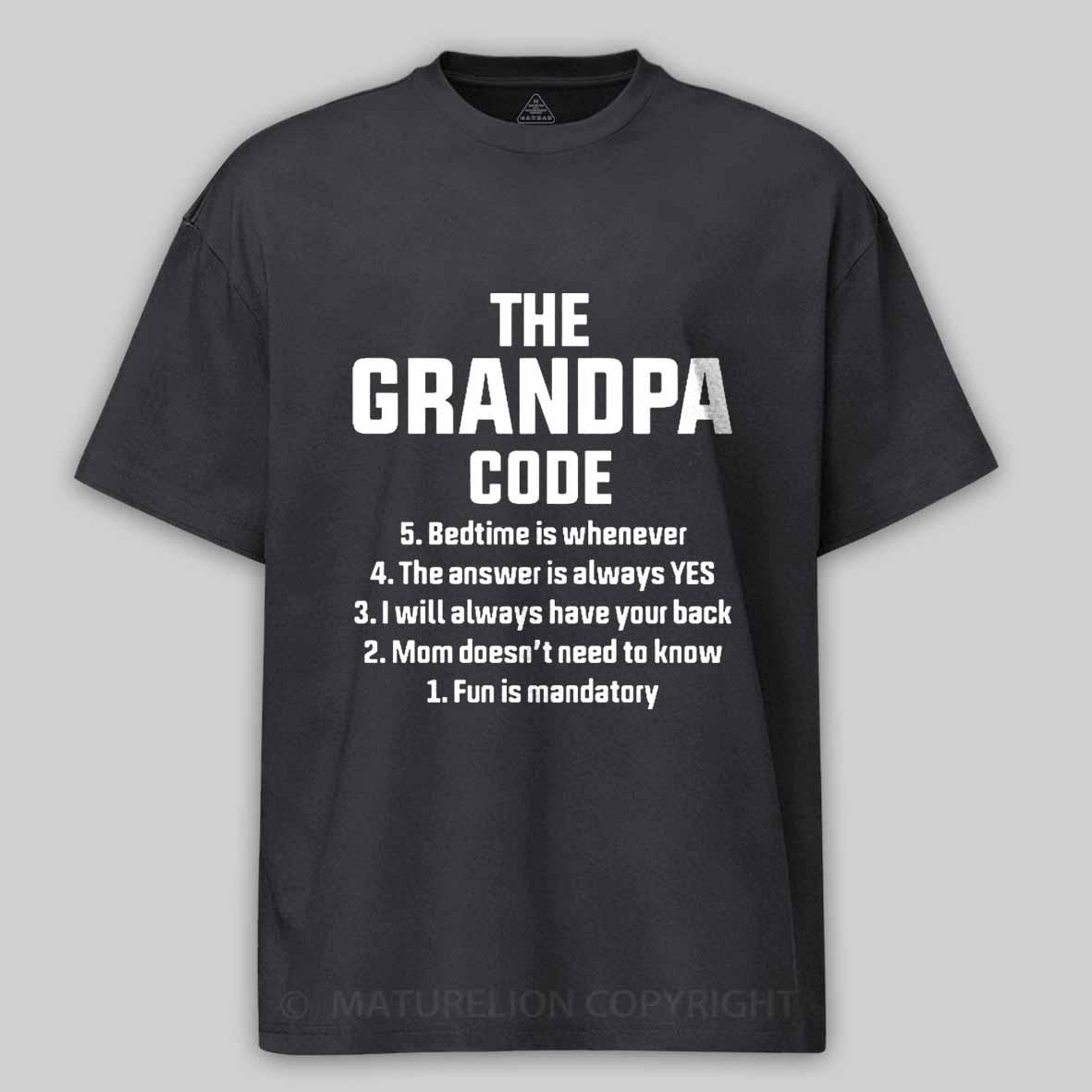 Maturelion Men's T-Shirt The Grandpa Code Cotton T-Shirt