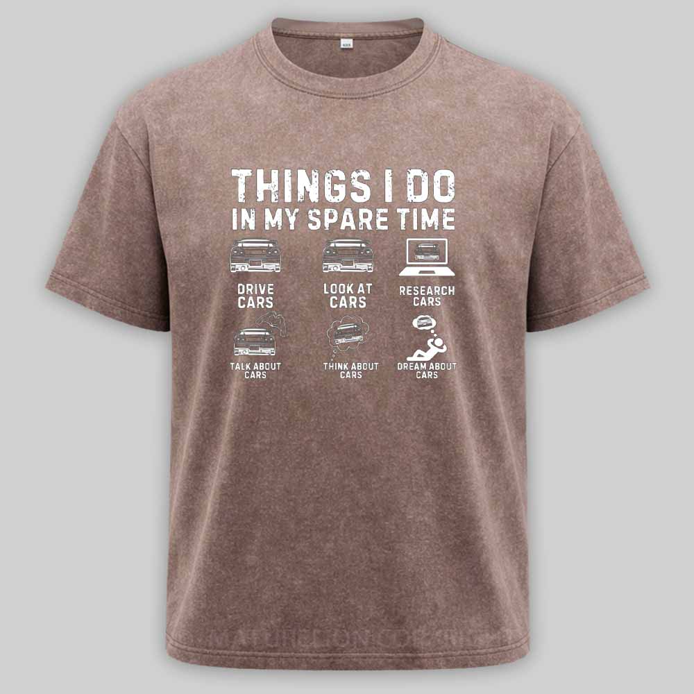 Maturelion Funny Car Lover Enthusiast Washed T-shirt