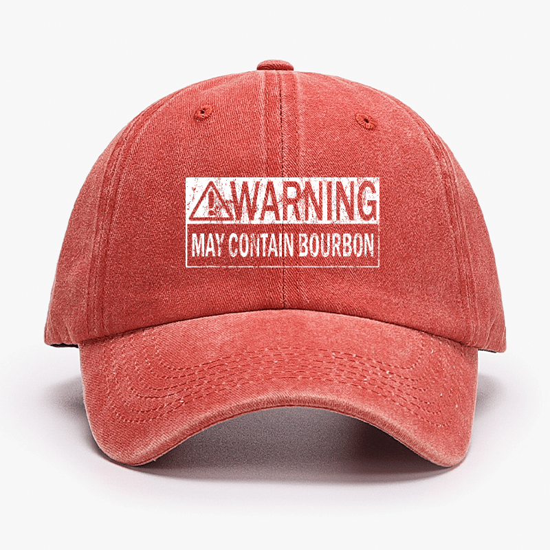 Warning May Contain Bourbon Funny Drinking Cap-Maturelion